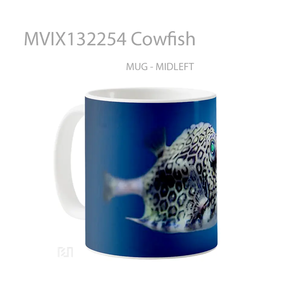 Mug Cowfish Gelas Keramik Unik - All-side / Desain
