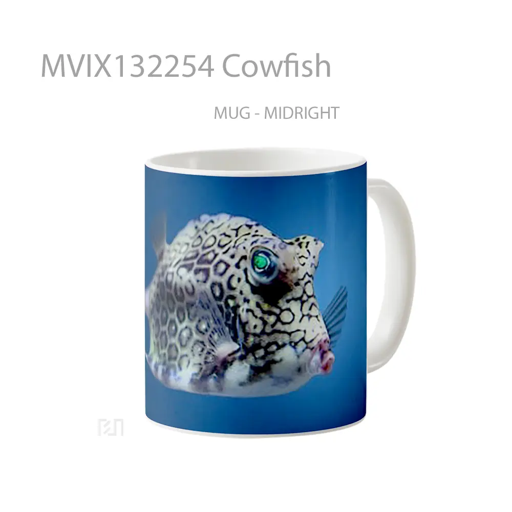 Mug Cowfish Gelas Keramik Unik - All-side / Desain