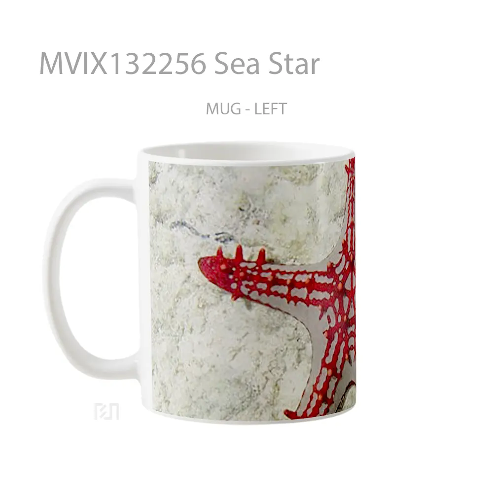 Mug Sea Star Gelas Pemandangan Alam - All-side / Desain