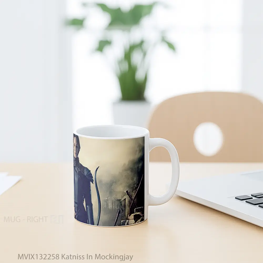Mug Katniss In Mockingjay Gelas Keramik Unik - All-side / Desain