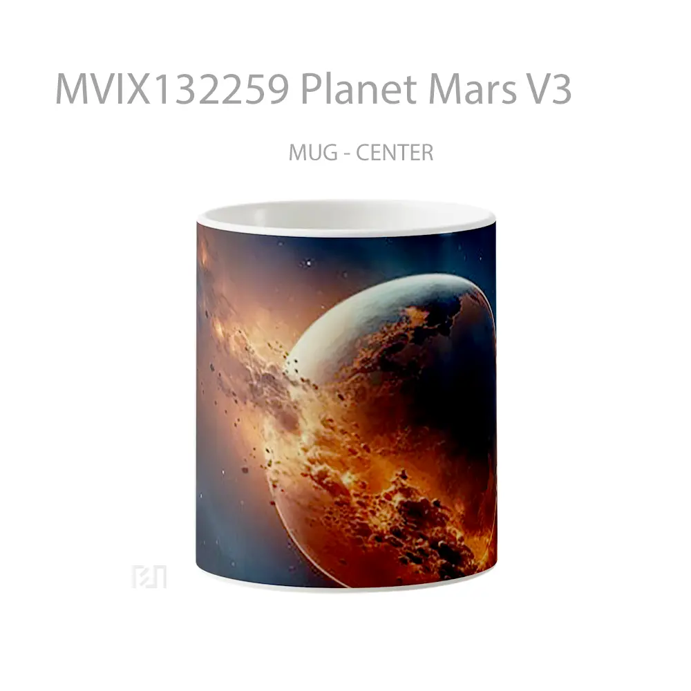 Mug Planet Mars V3 Gelas Astronomi