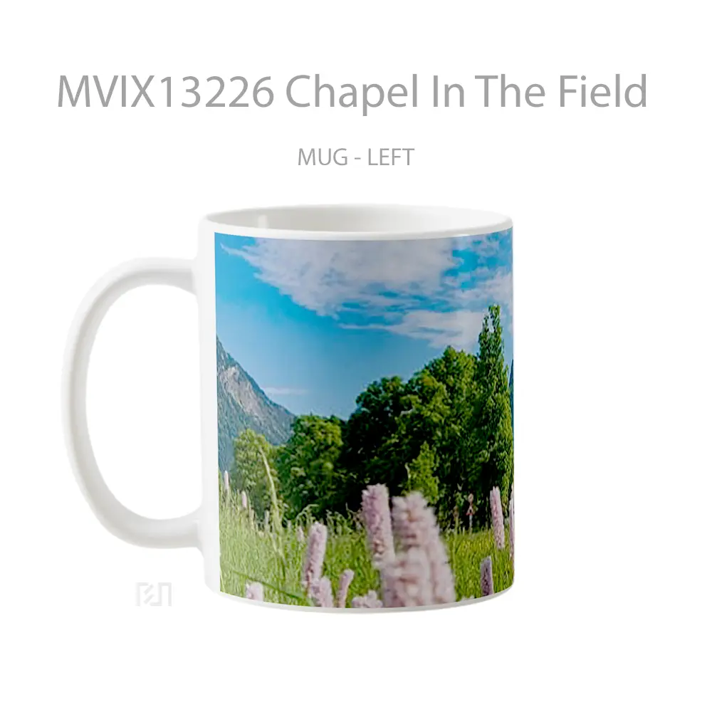 Mug Chapel In The Field Gelas Pemandangan Alam - All-side / Desain
