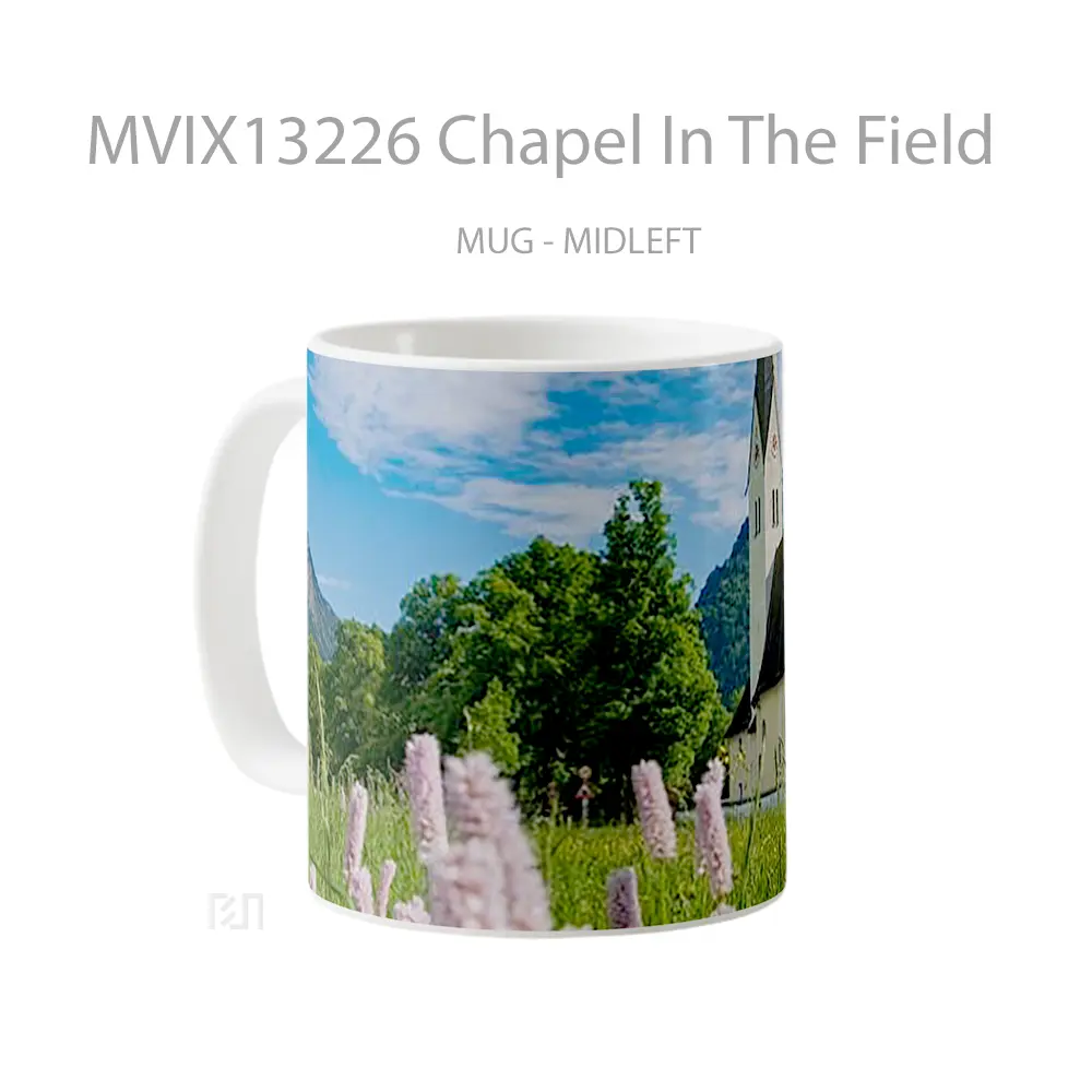 Mug Chapel In The Field Gelas Pemandangan Alam - All-side / Desain