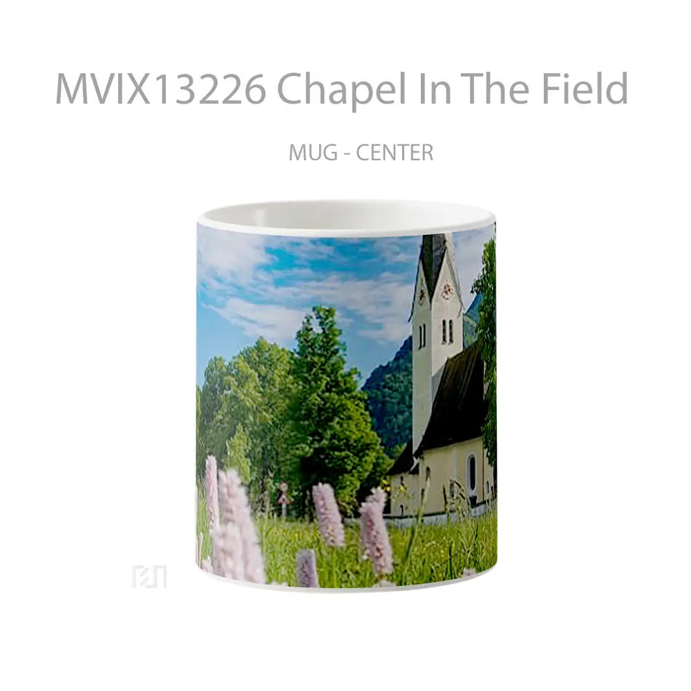 Mug Chapel In The Field Gelas Pemandangan Alam