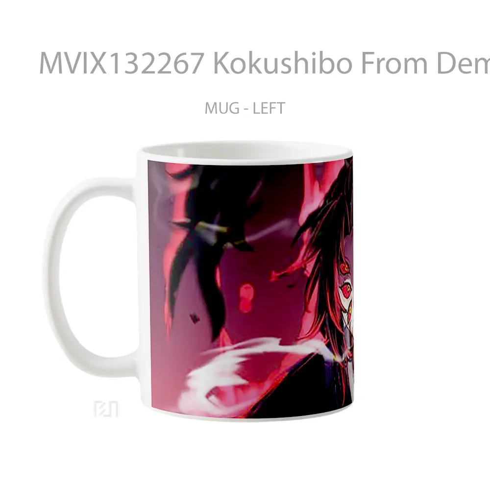 Mug Kokushibo From Demon Slayer V1 Cangkir Anime - All-side / Desain