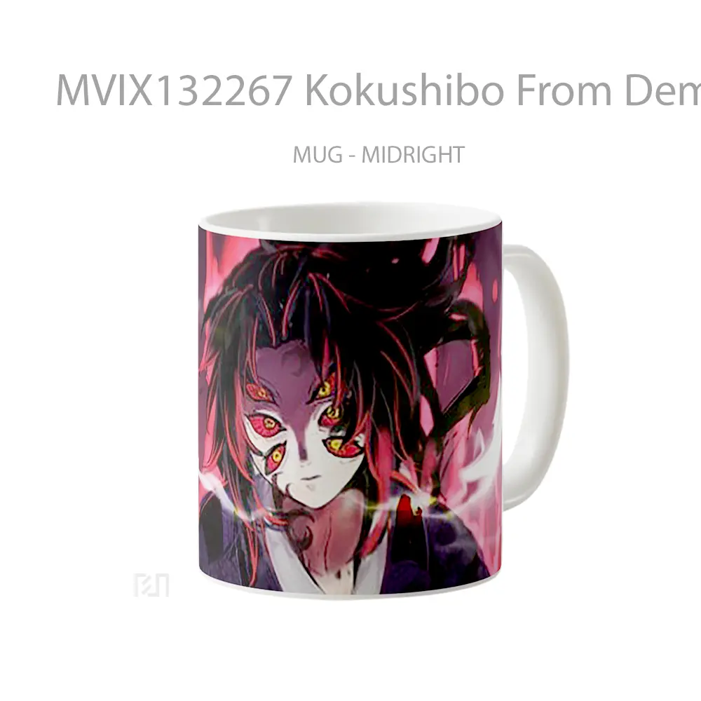 Mug Kokushibo From Demon Slayer V1 Cangkir Anime - All-side / Desain