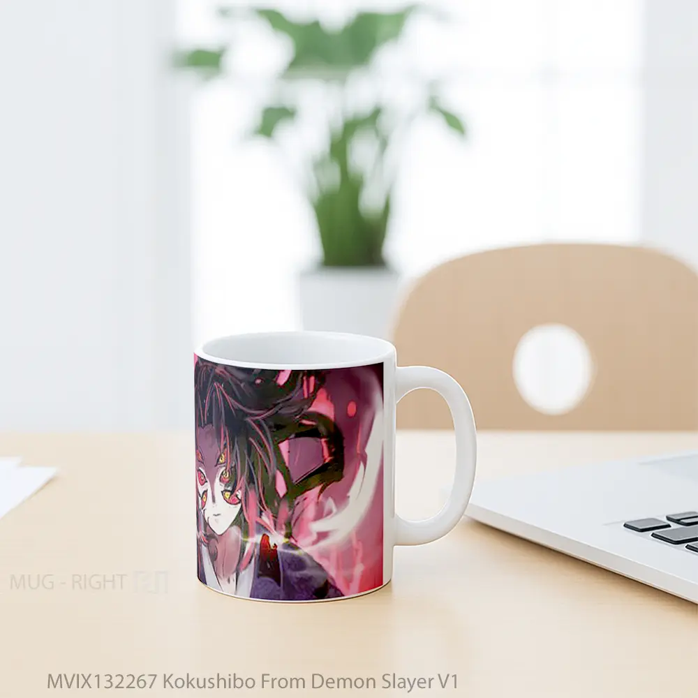 Mug Kokushibo From Demon Slayer V1 Cangkir Anime - All-side / Desain