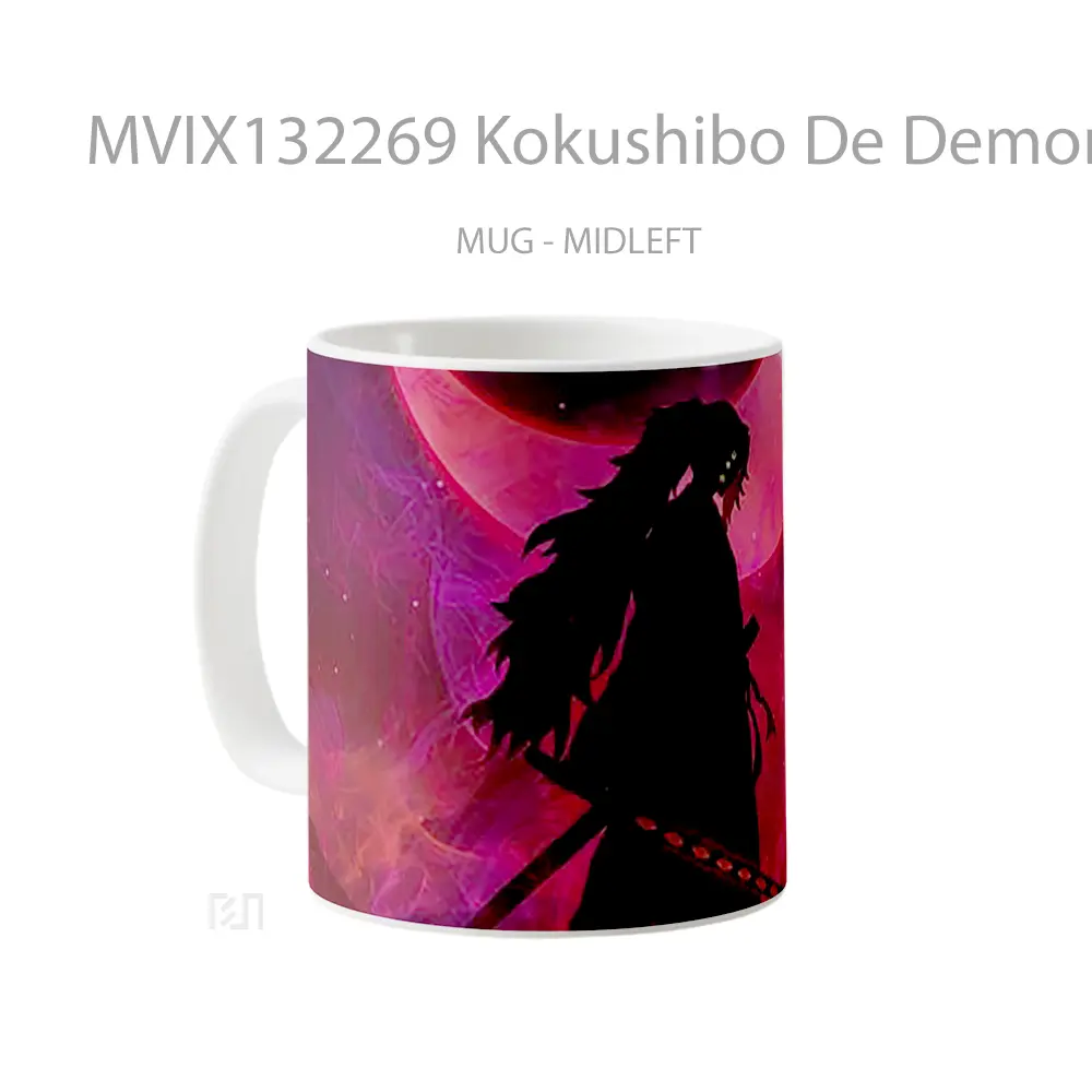 Mug Kokushibo De Demon Slayer Cangkir Anime - All-side / Desain