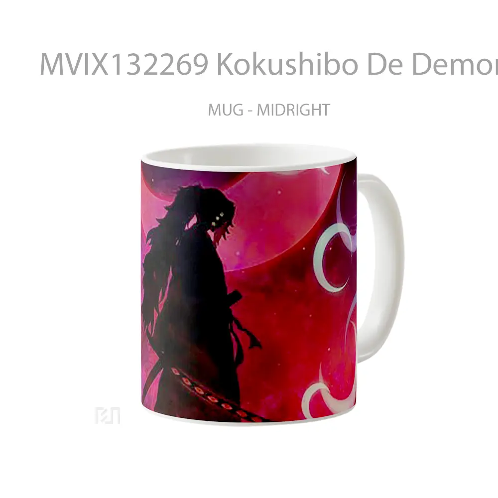 Mug Kokushibo De Demon Slayer Cangkir Anime - All-side / Desain