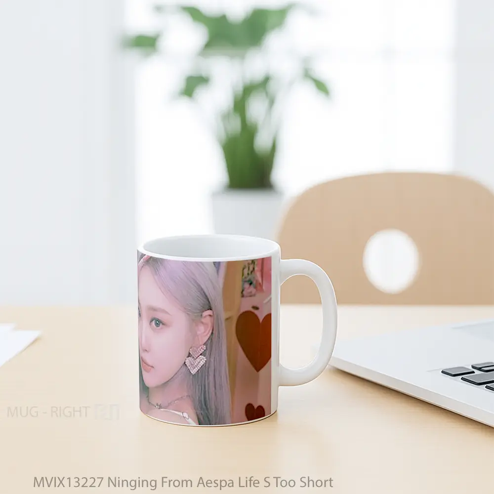 Mug Ninging From Aespa Life S Too Short Gelas Keramik Unik - All-side / Desain