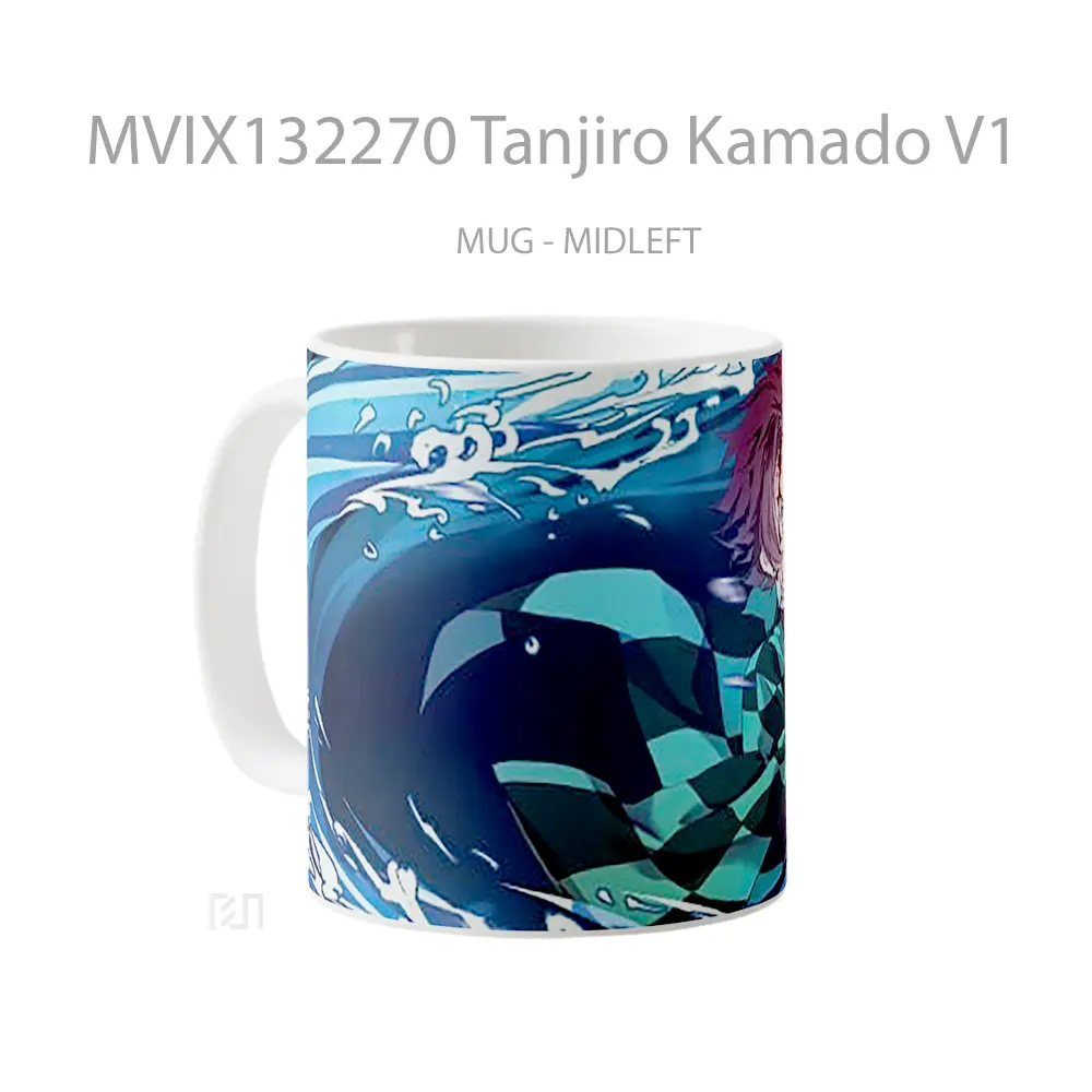 Mug Tanjiro Kamado V1 Cangkir Anime - All-side / Desain