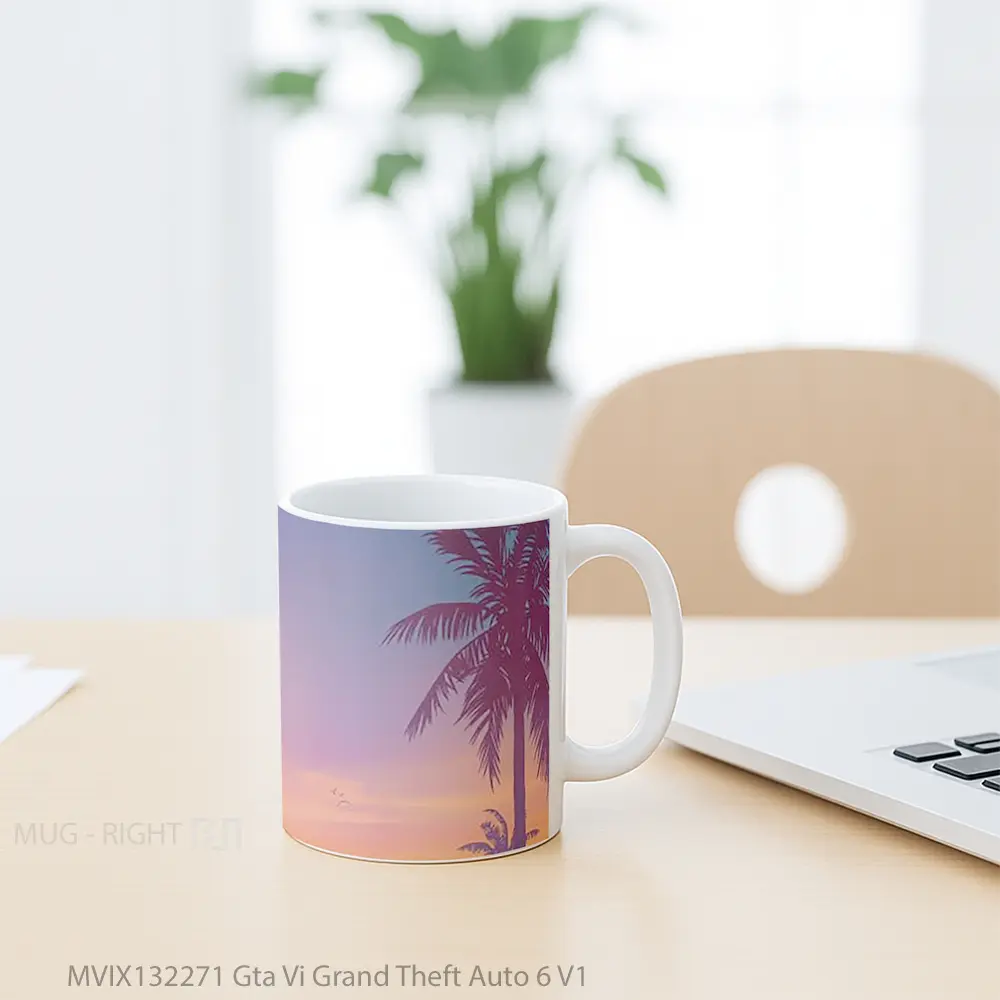 Mug Gta Vi Grand Theft Auto 6 V1 Gelas Keramik Unik - All-side / Desain