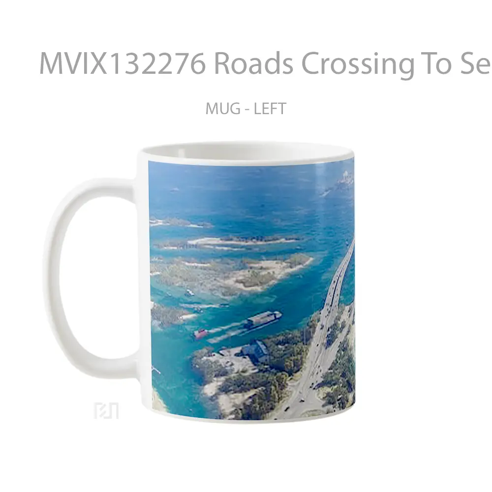 Mug Roads Crossing To Sea Gta 6 Gelas Pemandangan Alam - All-side / Desain