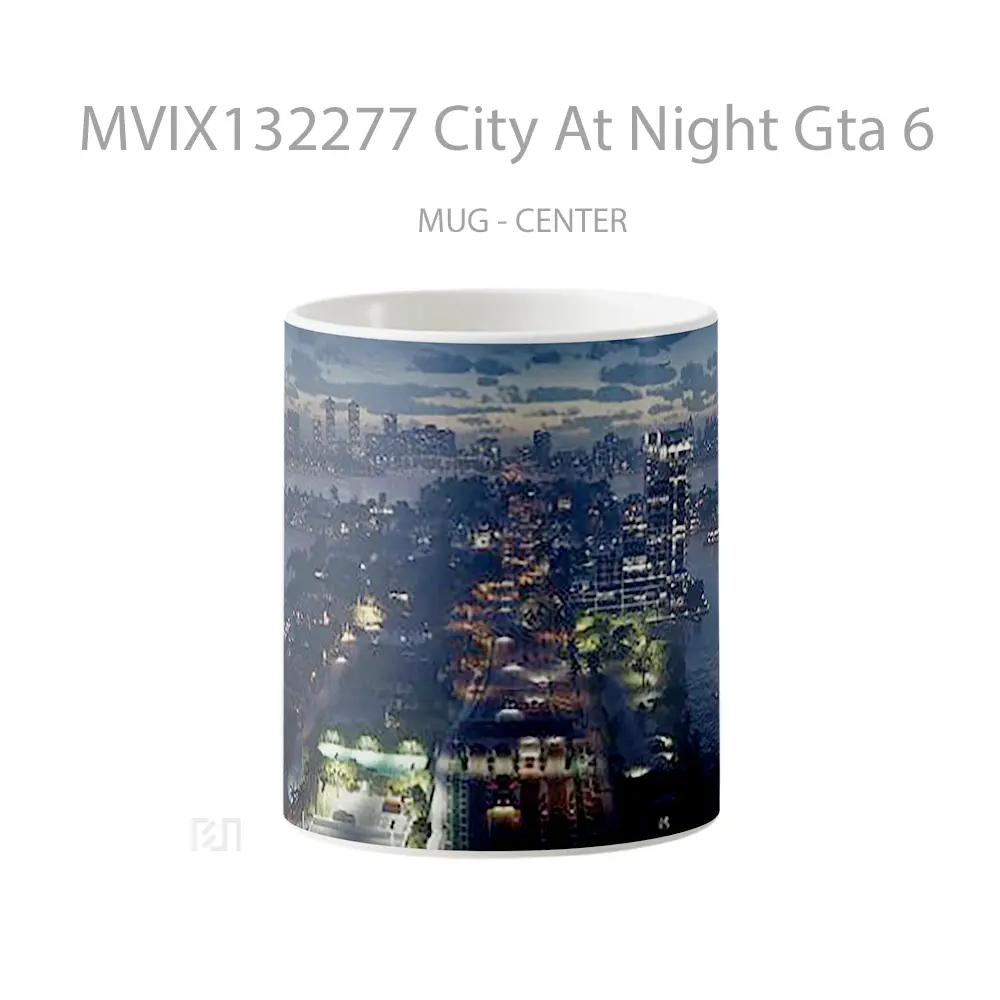 Mug City At Night Gta 6 Gelas Keramik Unik