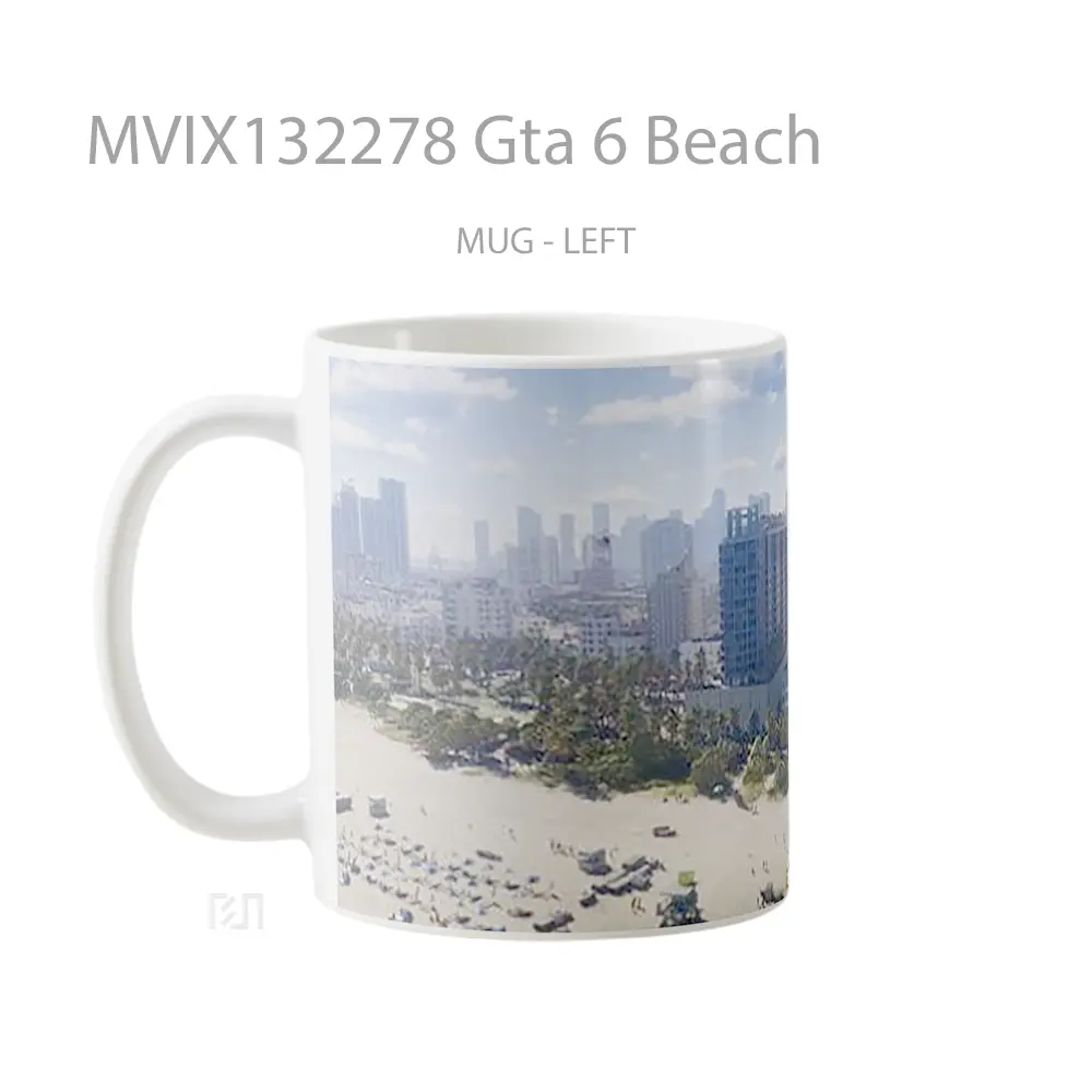 Mug Gta 6 Beach Gelas Pemandangan Alam - All-side / Desain