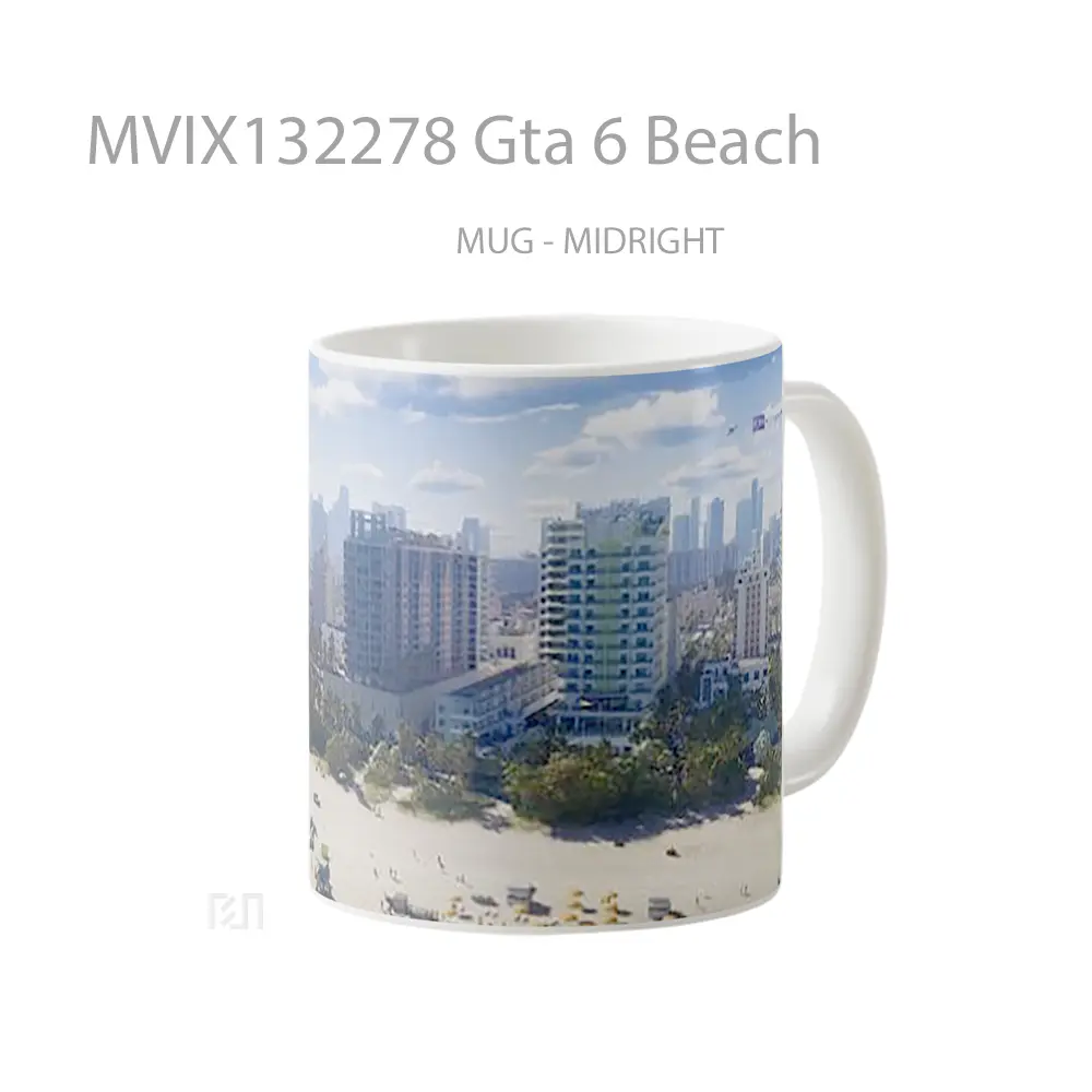 Mug Gta 6 Beach Gelas Pemandangan Alam - All-side / Desain