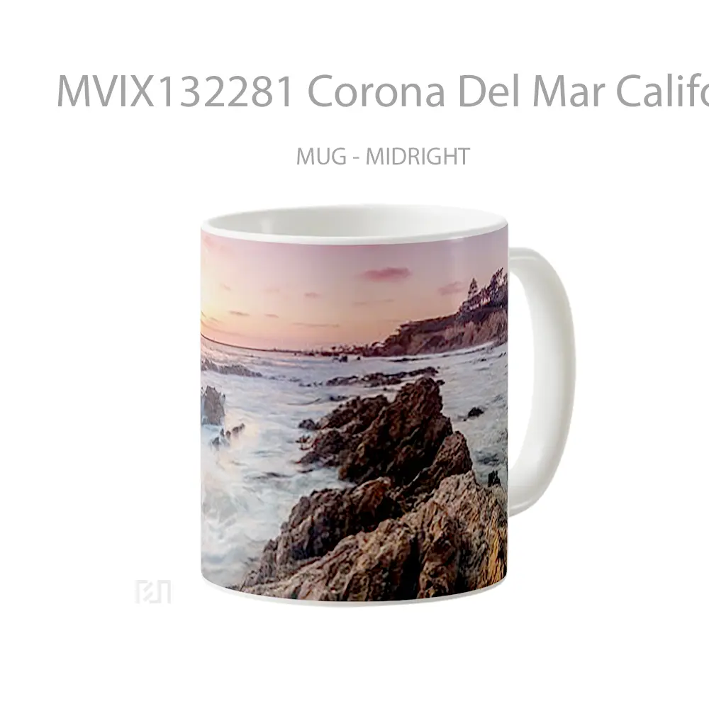 Mug Corona Del Mar California V1 Gelas Keramik Unik - All-side / Desain