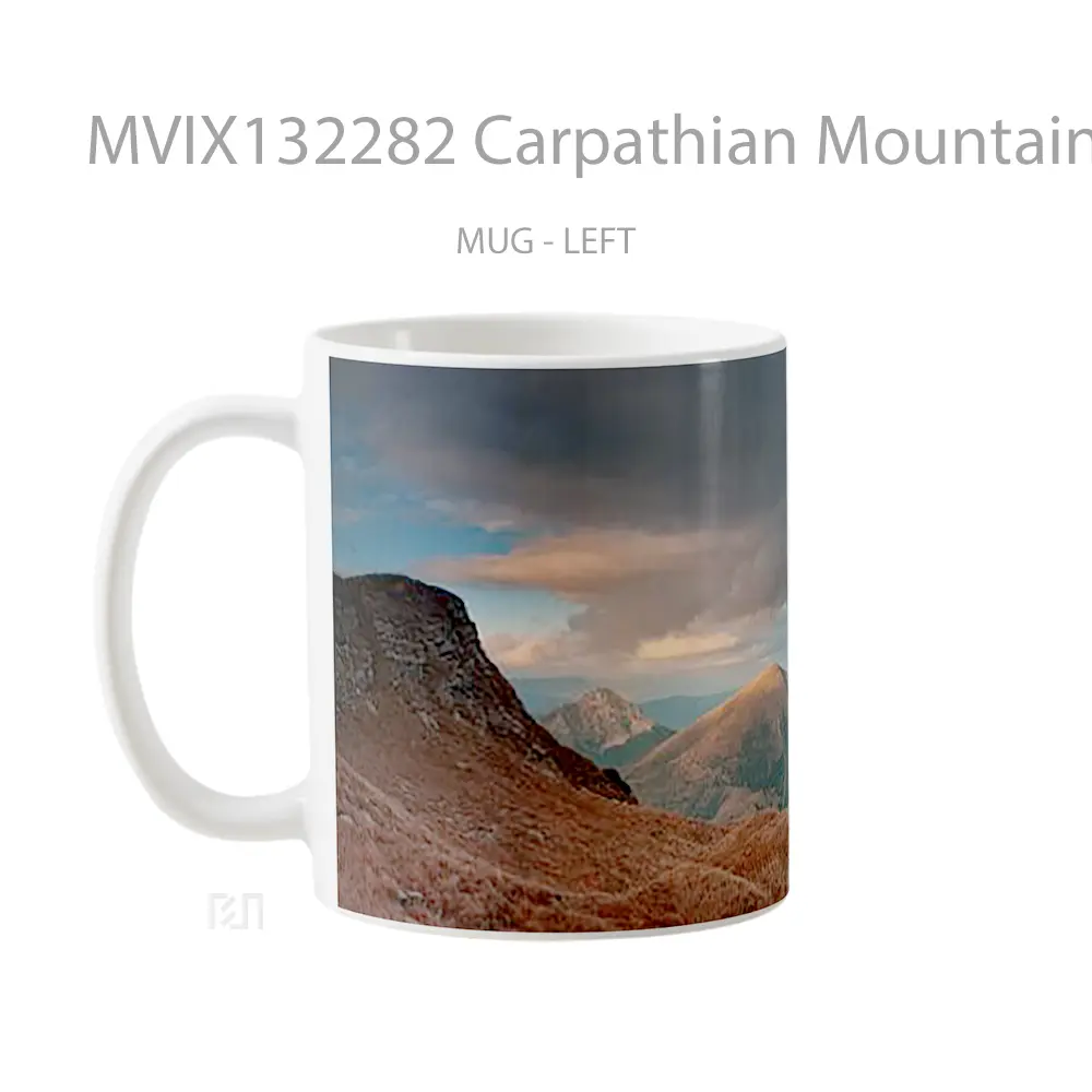 Mug Carpathian Mountains Gelas Pemandangan Alam - All-side / Desain