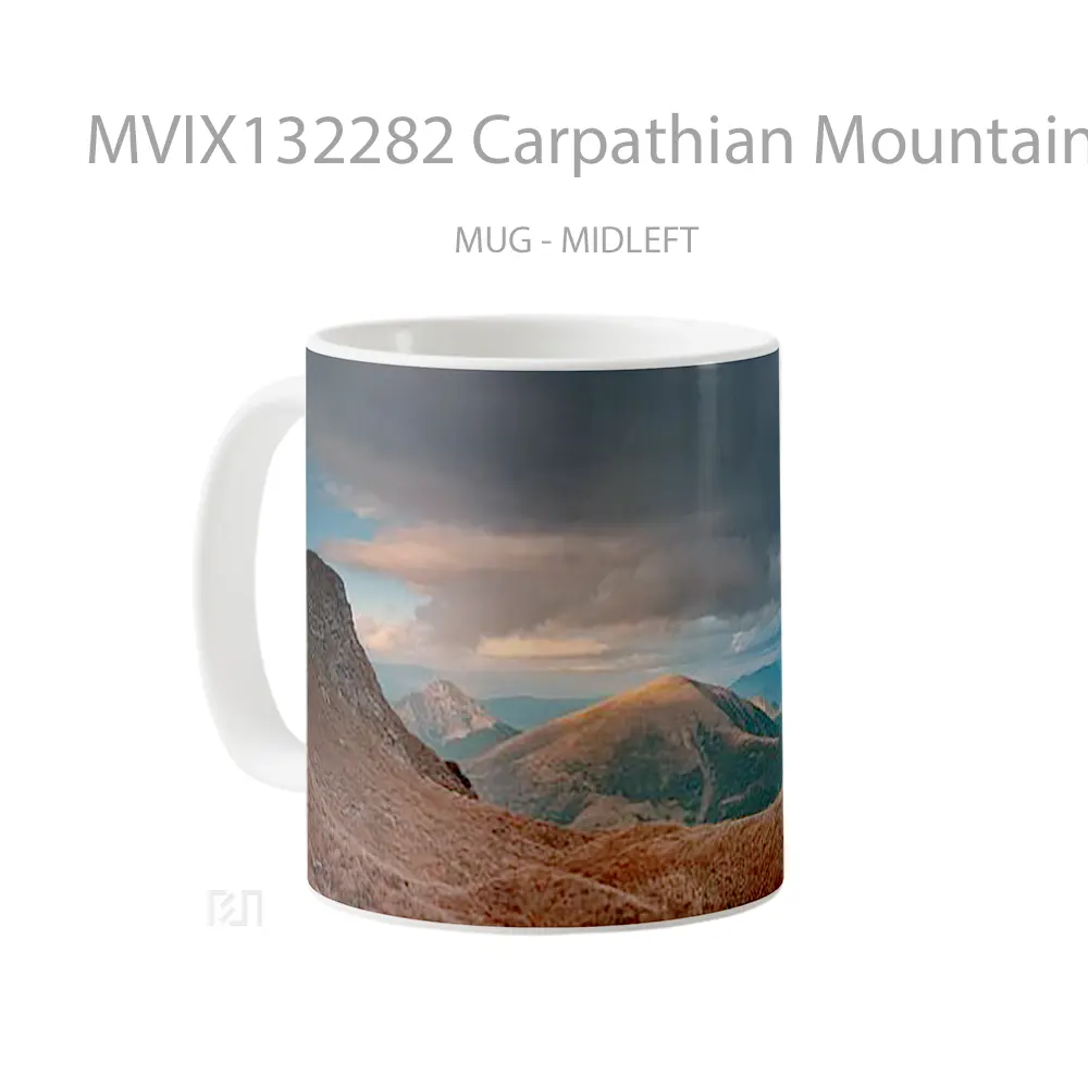 Mug Carpathian Mountains Gelas Pemandangan Alam - All-side / Desain