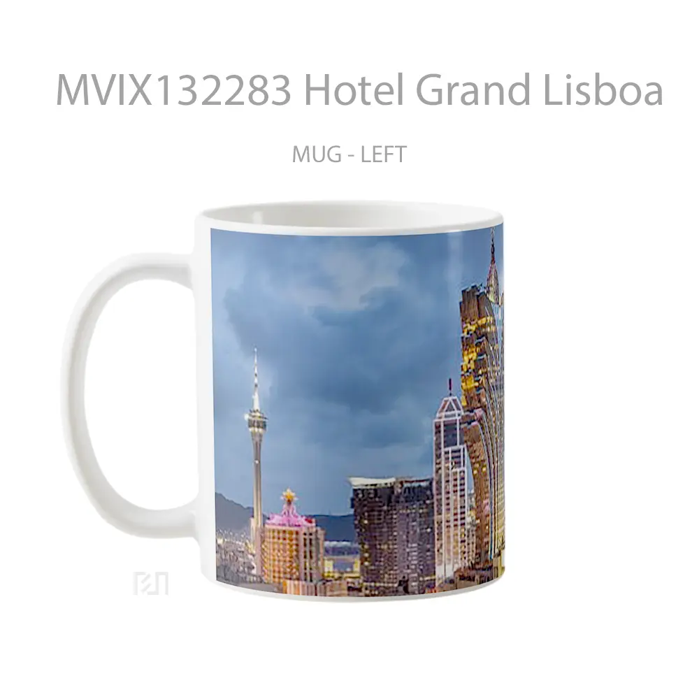 Mug Hotel Grand Lisboa Gelas Keramik Unik - All-side / Desain