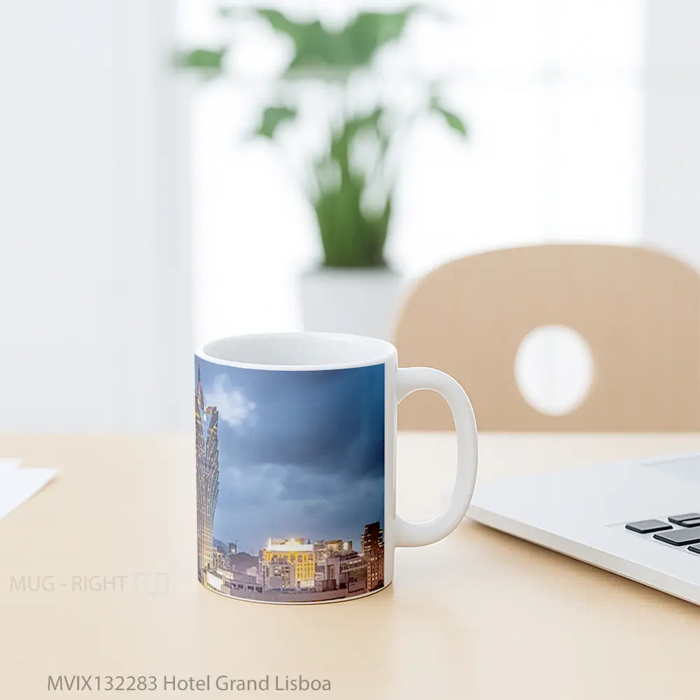 Mug Hotel Grand Lisboa Gelas Keramik Unik - All-side / Desain