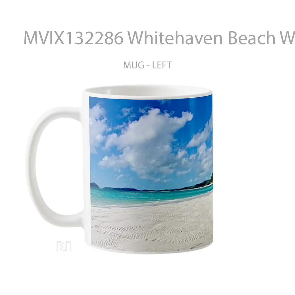 Mug Whitehaven Beach Whitsunday Island Gelas Pemandangan Alam - All-side / Desain