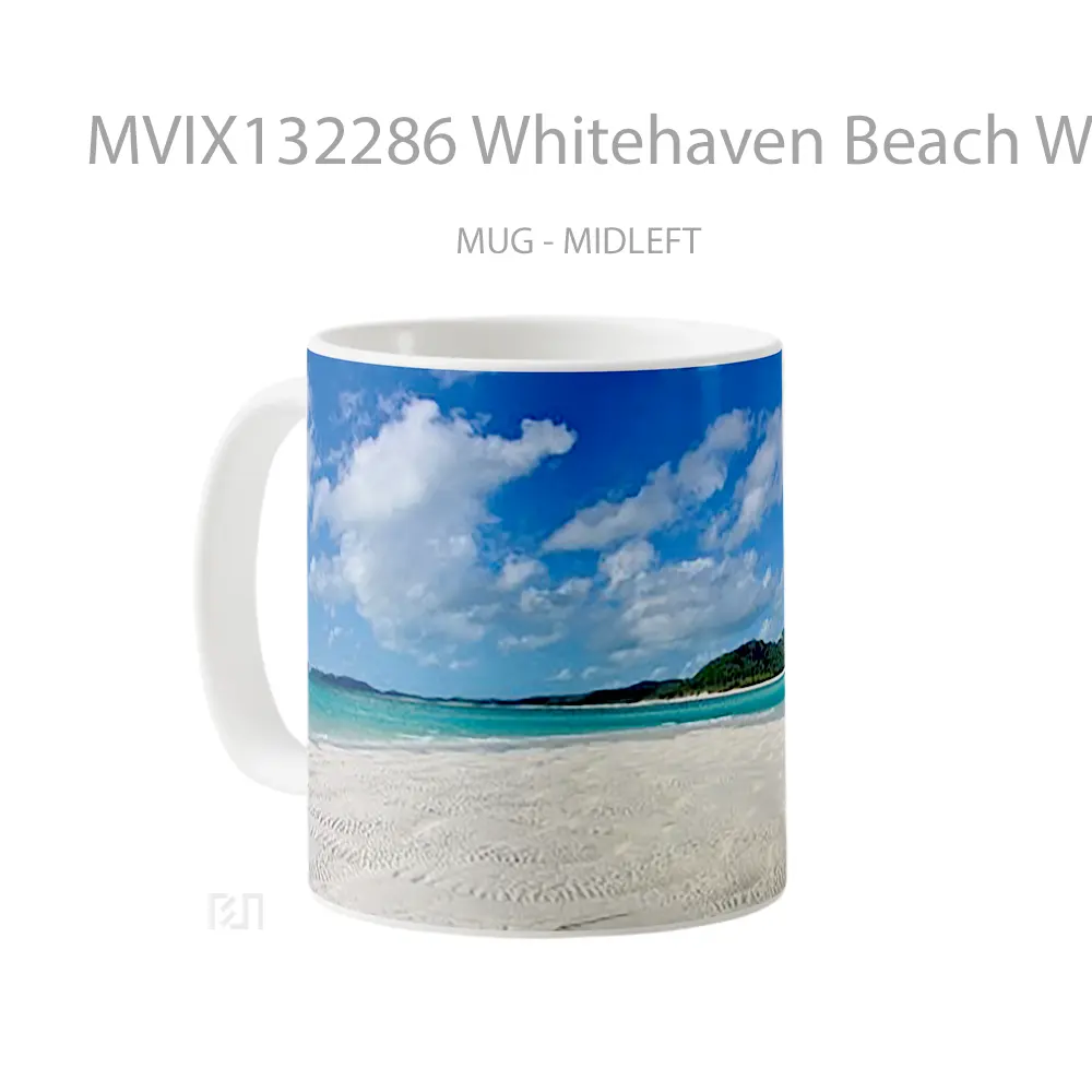 Mug Whitehaven Beach Whitsunday Island Gelas Pemandangan Alam - All-side / Desain