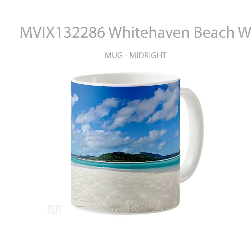Mug Whitehaven Beach Whitsunday Island Gelas Pemandangan Alam - All-side / Desain