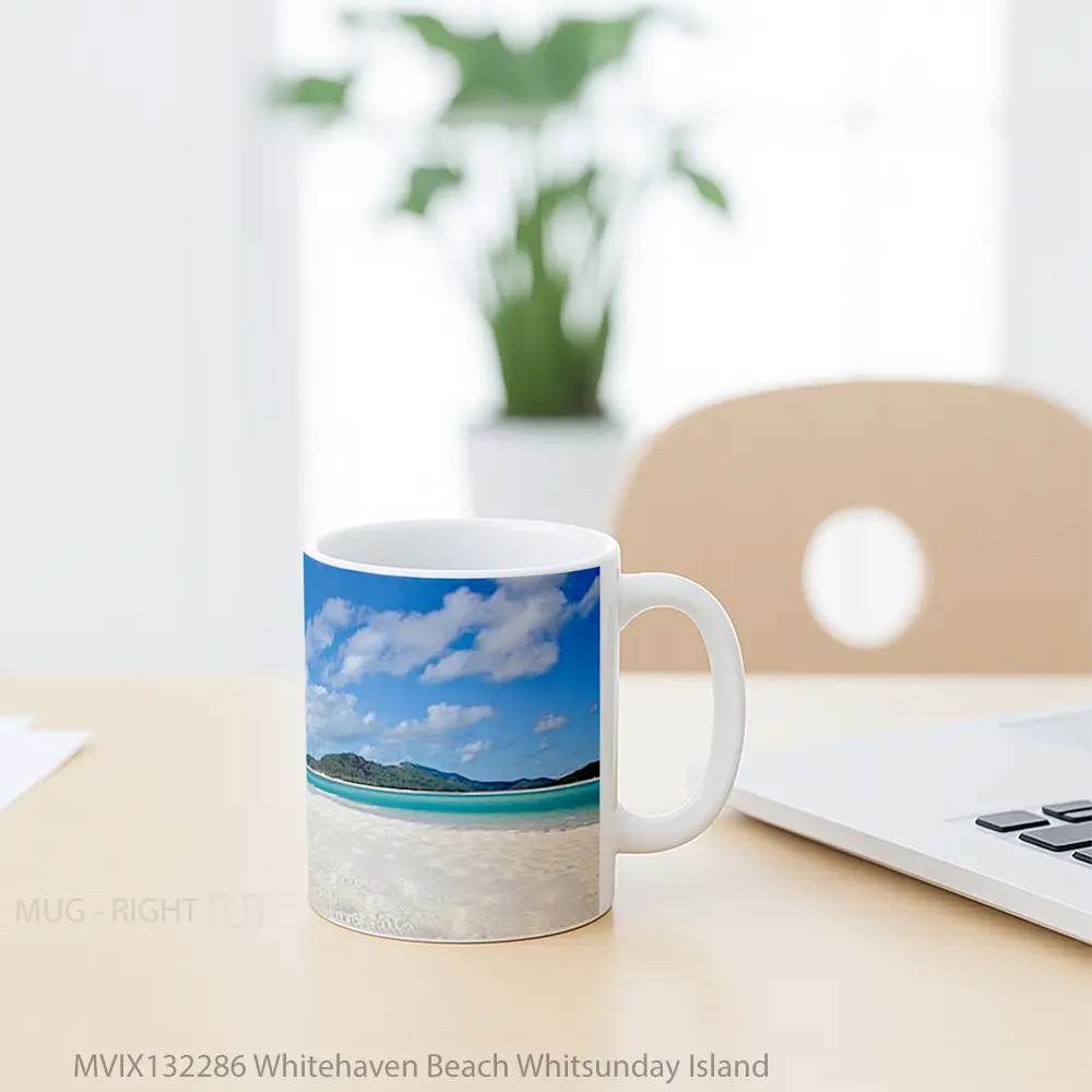 Mug Whitehaven Beach Whitsunday Island Gelas Pemandangan Alam - All-side / Desain