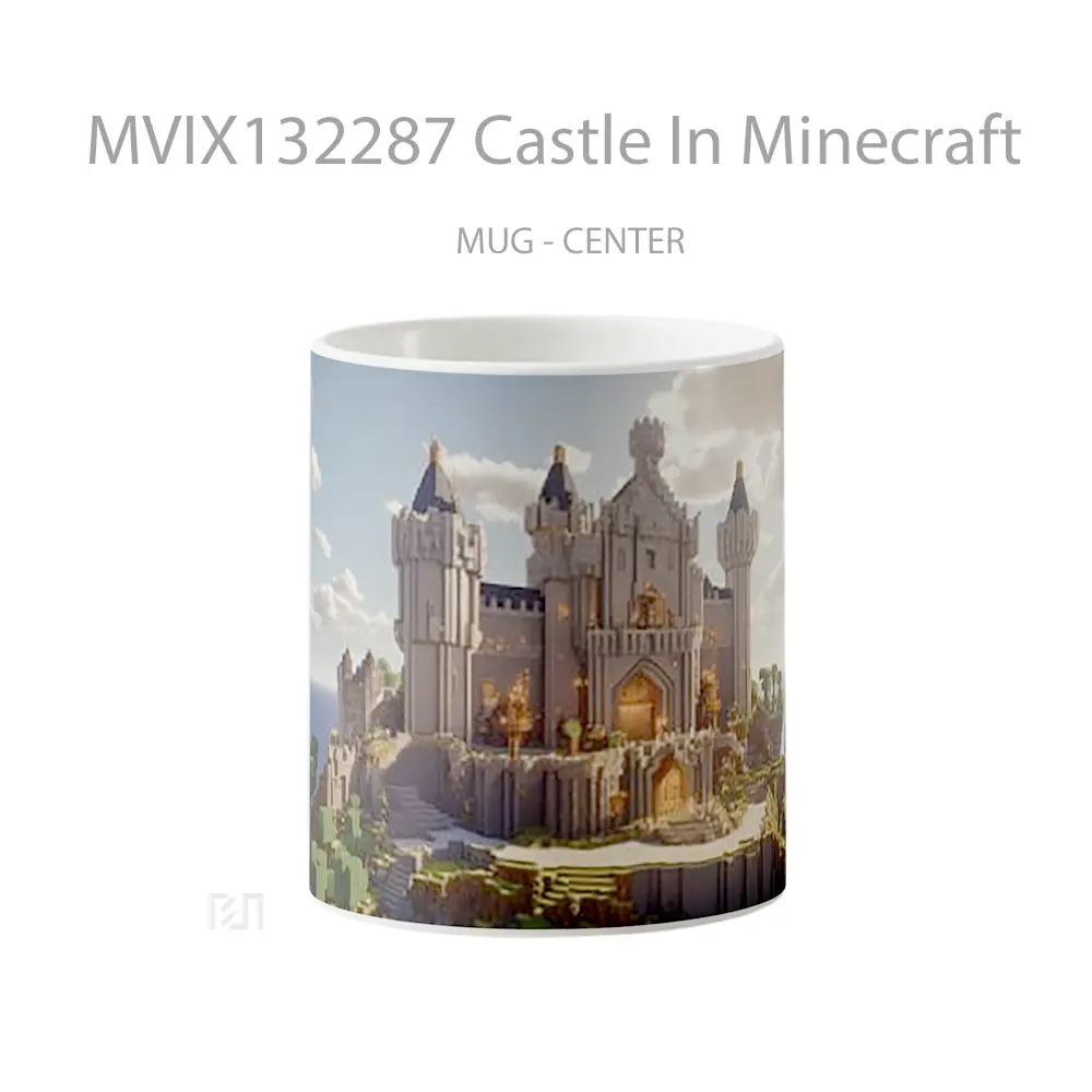 Mug Castle In Minecraft Cangkir Gamer
