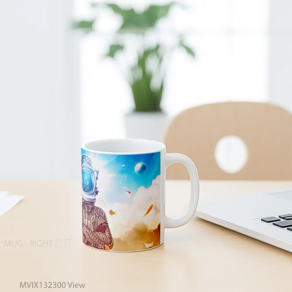 Mug View Gelas Keramik Unik - All-side / Desain