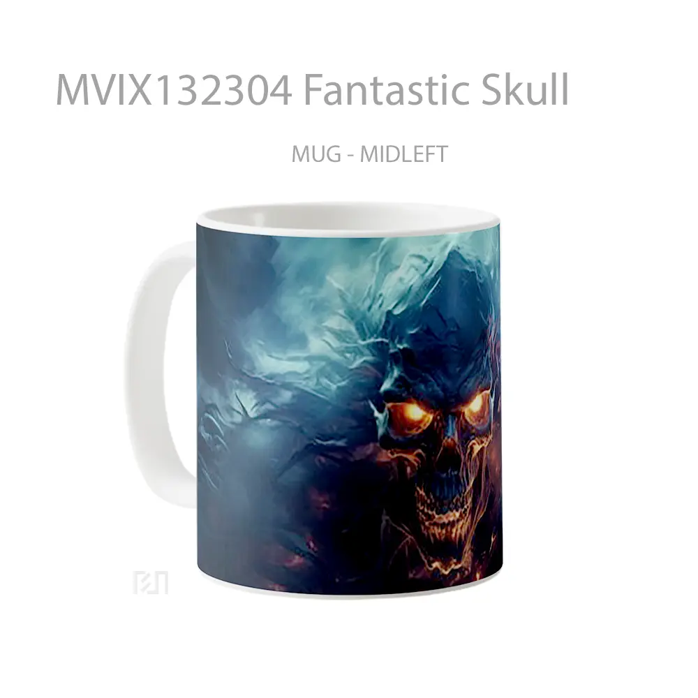 Mug Fantastic Skull Gelas Keramik Unik - All-side / Desain