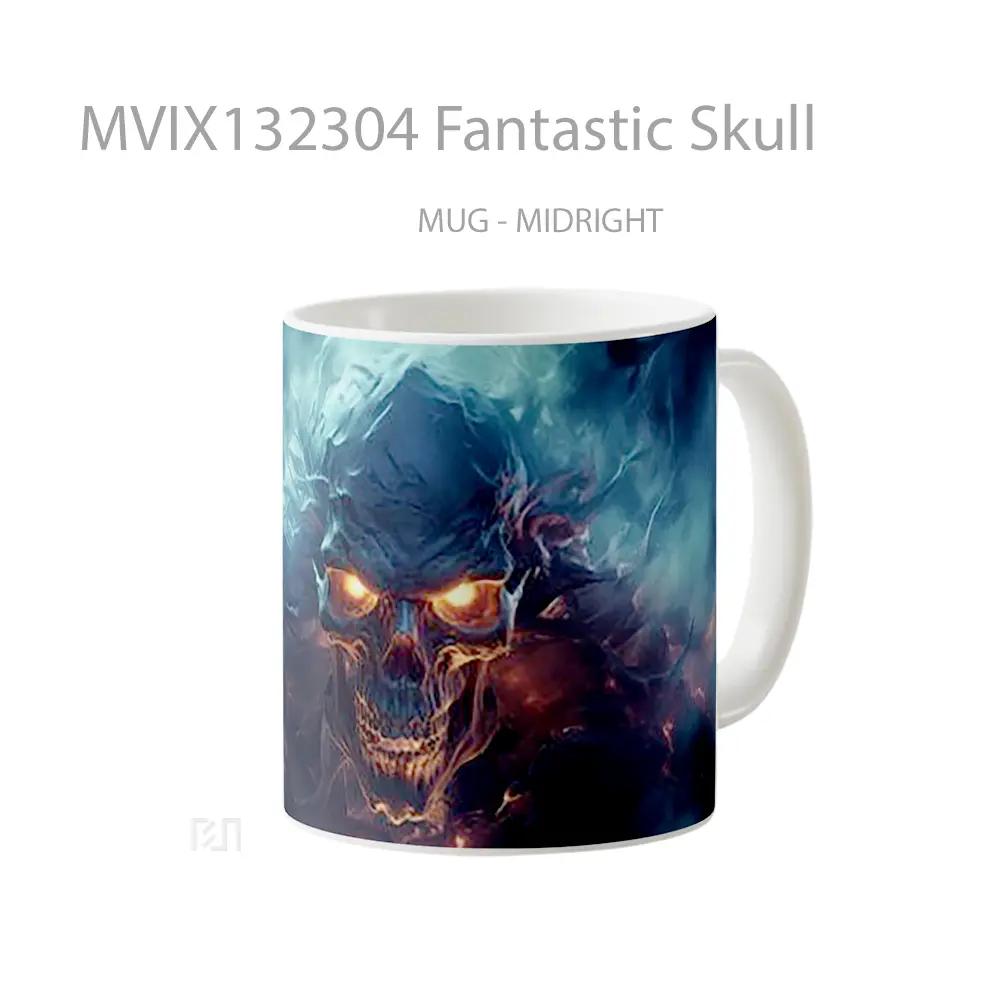 Mug Fantastic Skull Gelas Keramik Unik - All-side / Desain
