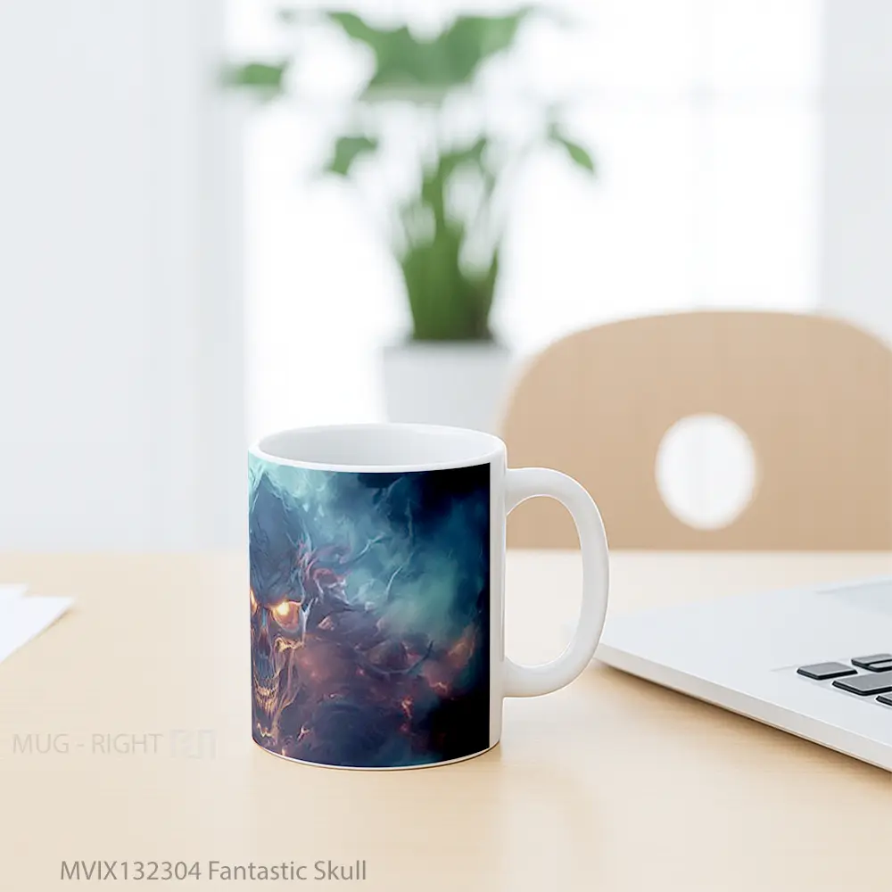 Mug Fantastic Skull Gelas Keramik Unik - All-side / Desain