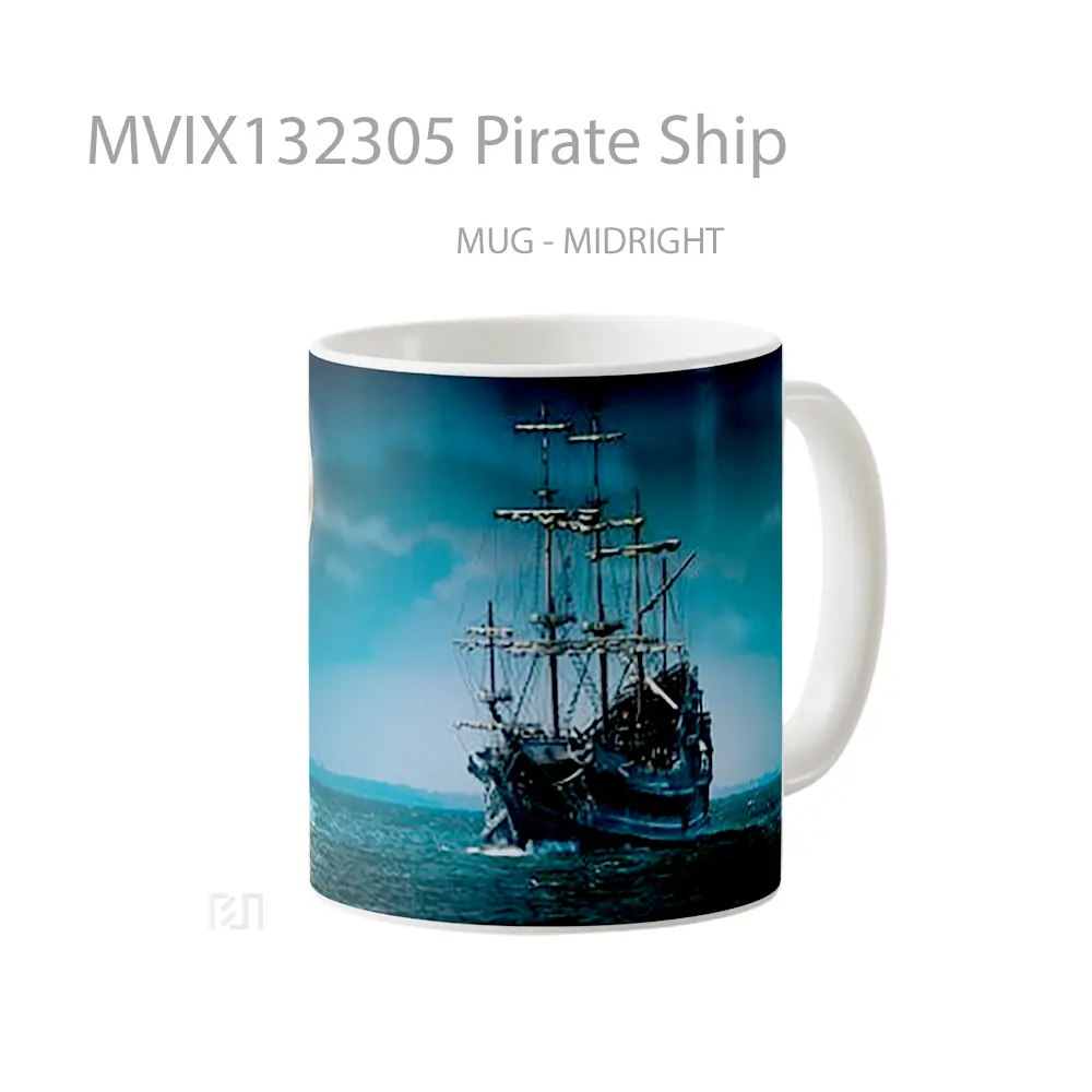 Mug Pirate Ship Gelas Keramik Unik - All-side / Desain