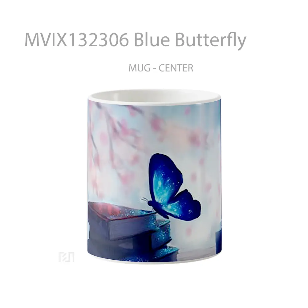 Mug Blue Butterfly Gelas Hewan Lucu