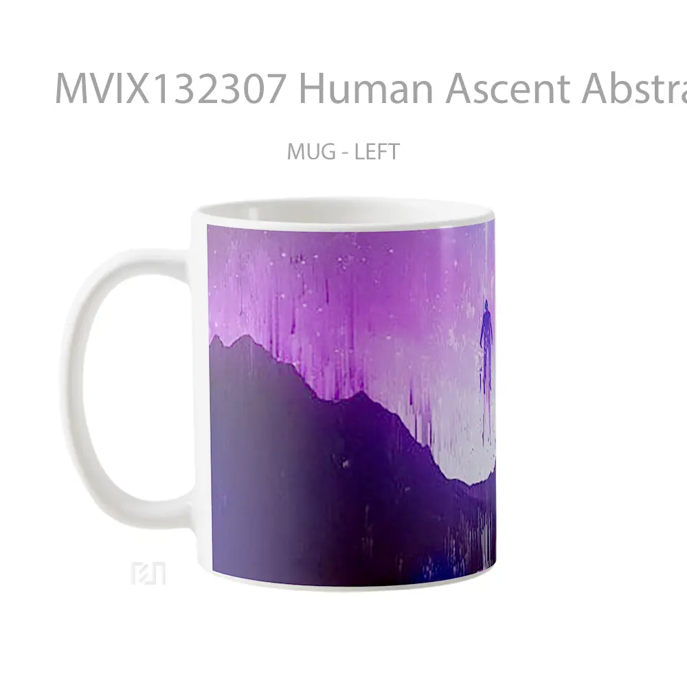Mug Human Ascent Abstract Art Gelas Seni Modern - All-side / Desain
