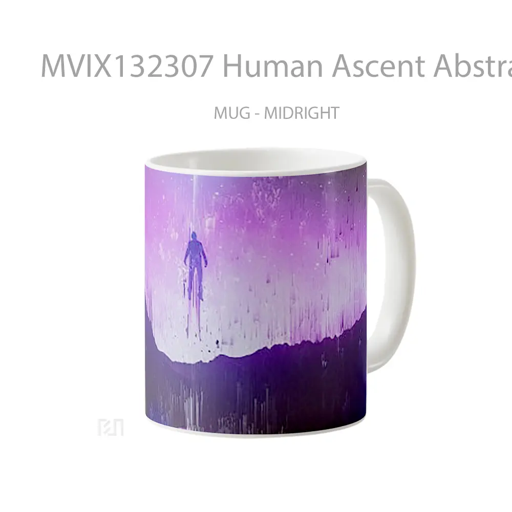 Mug Human Ascent Abstract Art Gelas Seni Modern - All-side / Desain