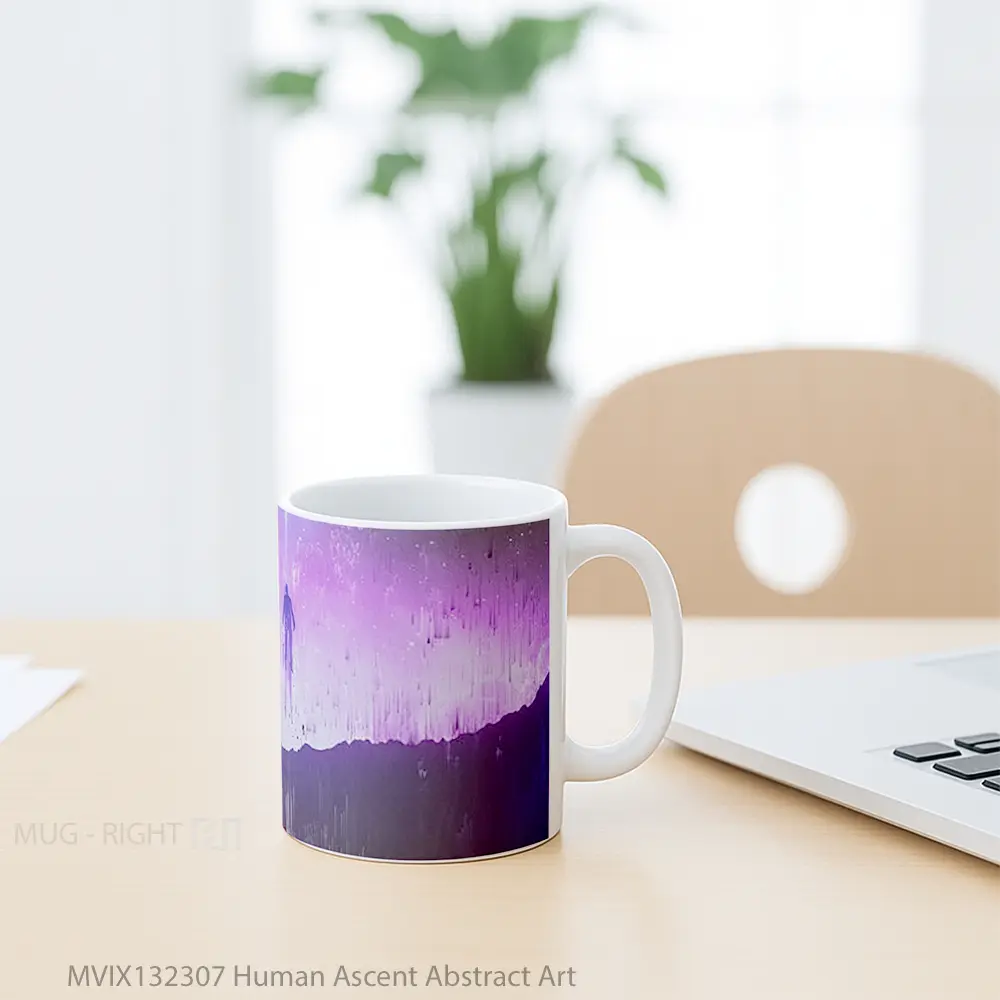 Mug Human Ascent Abstract Art Gelas Seni Modern - All-side / Desain