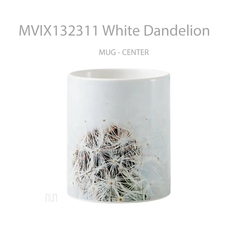 Mug White Dandelion Gelas Keramik Unik