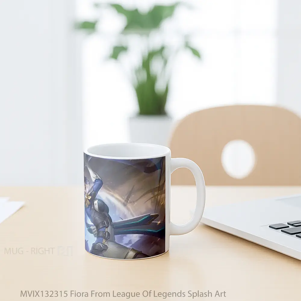 Mug Fiora From League Of Legends Splash Art Cangkir Gamer - All-side / Desain