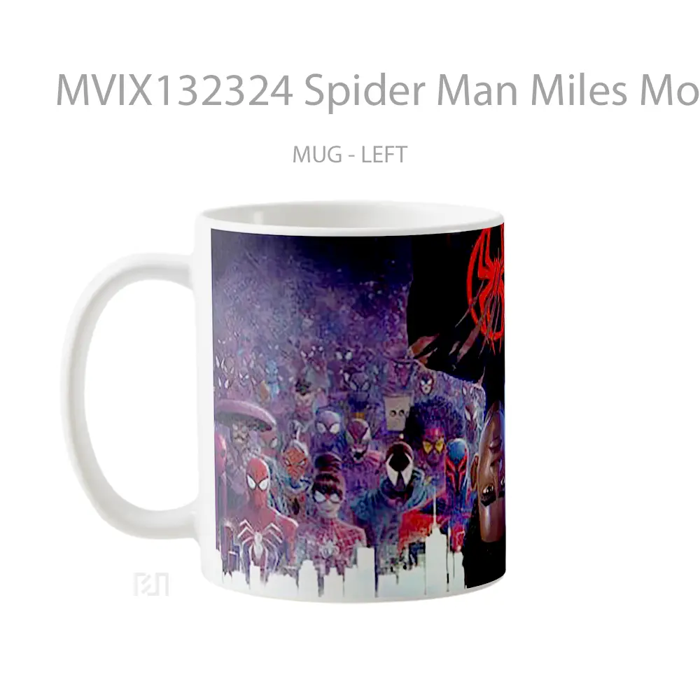 Mug Spider Man Miles Morales Spiderverse Gelas Superhero - All-side / Desain
