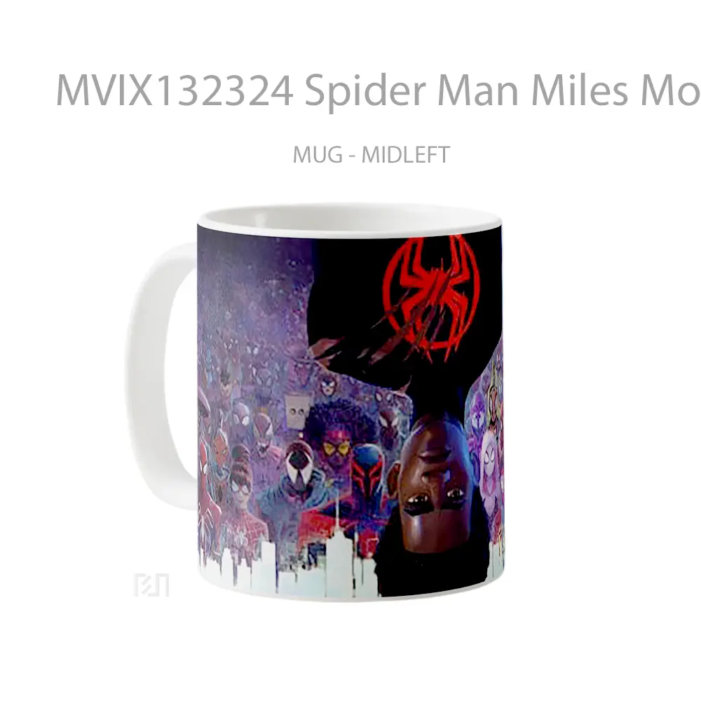 Mug Spider Man Miles Morales Spiderverse Gelas Superhero - All-side / Desain