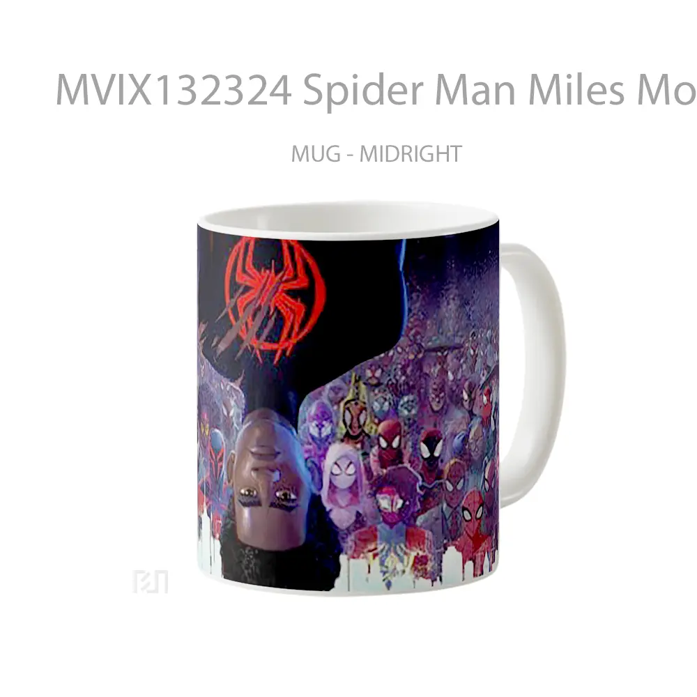 Mug Spider Man Miles Morales Spiderverse Gelas Superhero - All-side / Desain