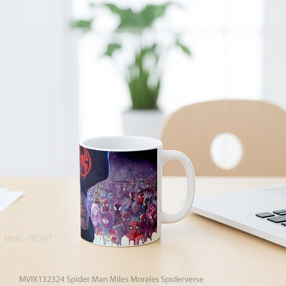 Mug Spider Man Miles Morales Spiderverse Gelas Superhero - All-side / Desain