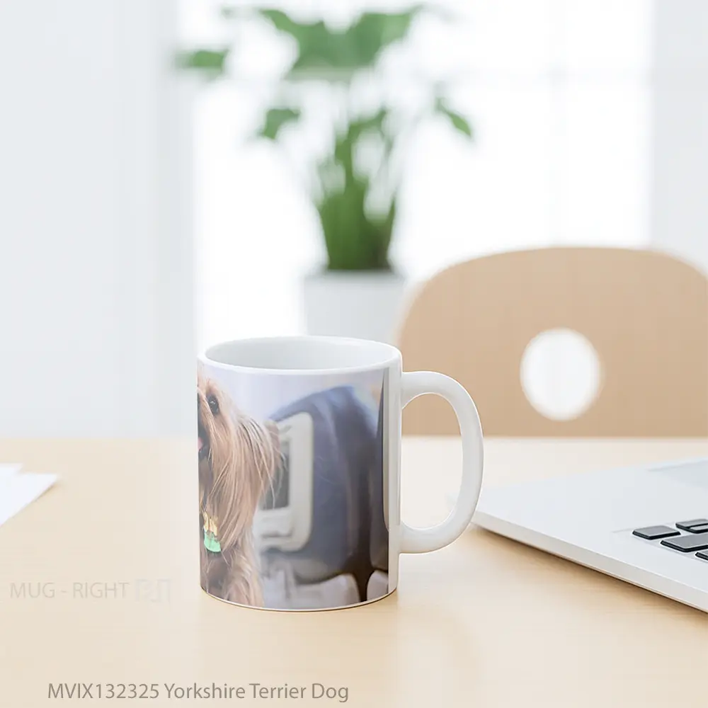 Mug Yorkshire Terrier Dog Gelas Hewan Lucu - All-side / Desain