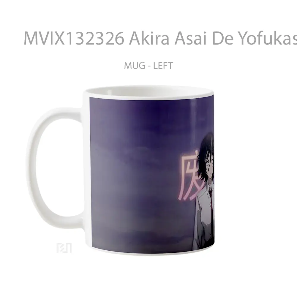 Mug Akira Asai De Yofukashi No Uta Call Of The Night Cangkir Anime - All-side / Desain