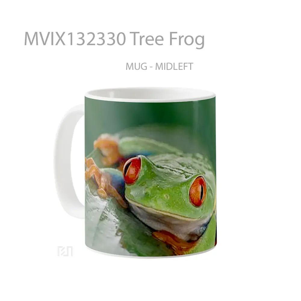 Mug Tree Frog Gelas Pemandangan Alam - All-side / Desain