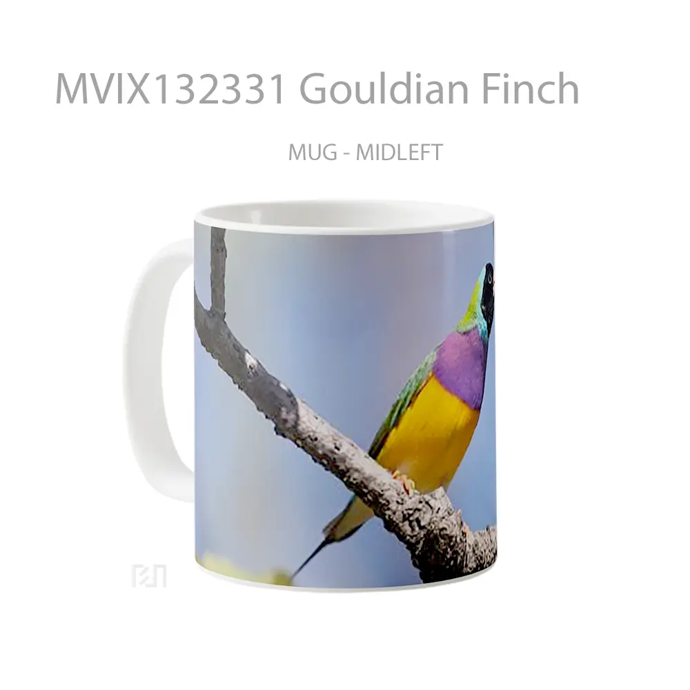 Mug Gouldian Finch Gelas Keramik Unik - All-side / Desain