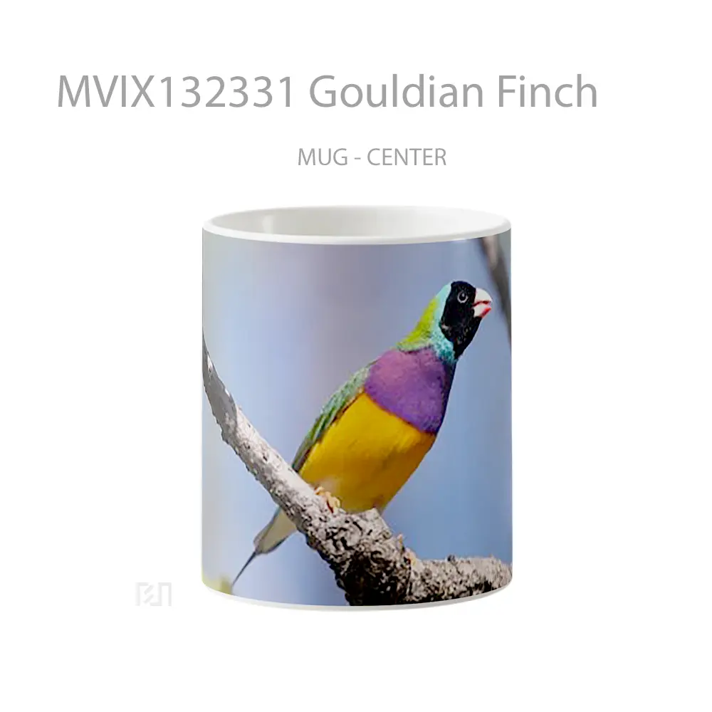 Mug Keramik Premium SNI - Mug Gouldian Finch Gelas Keramik Unik
